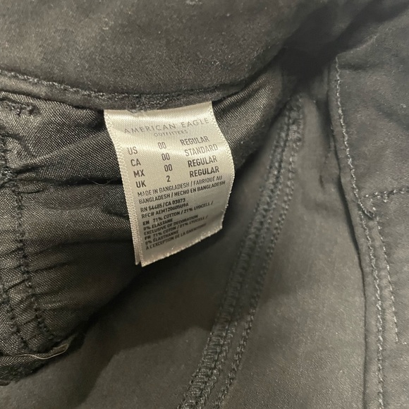 American Eagle soft pants stretch super high-rise jeggings black size 0 - Picture 3 of 5